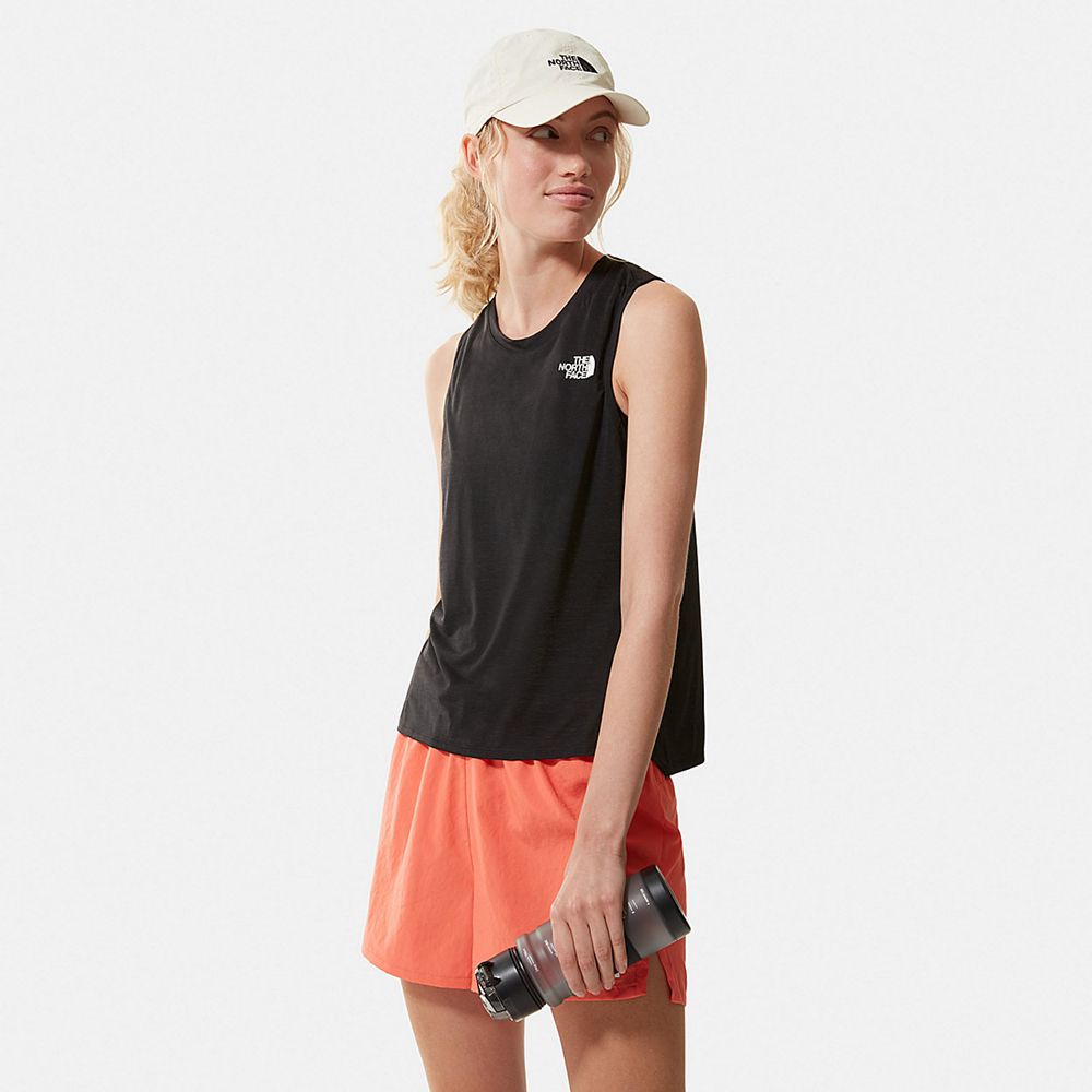 The North Face Tank Top Womens Australia - The North Face Up With The Sun Black Running & Training (